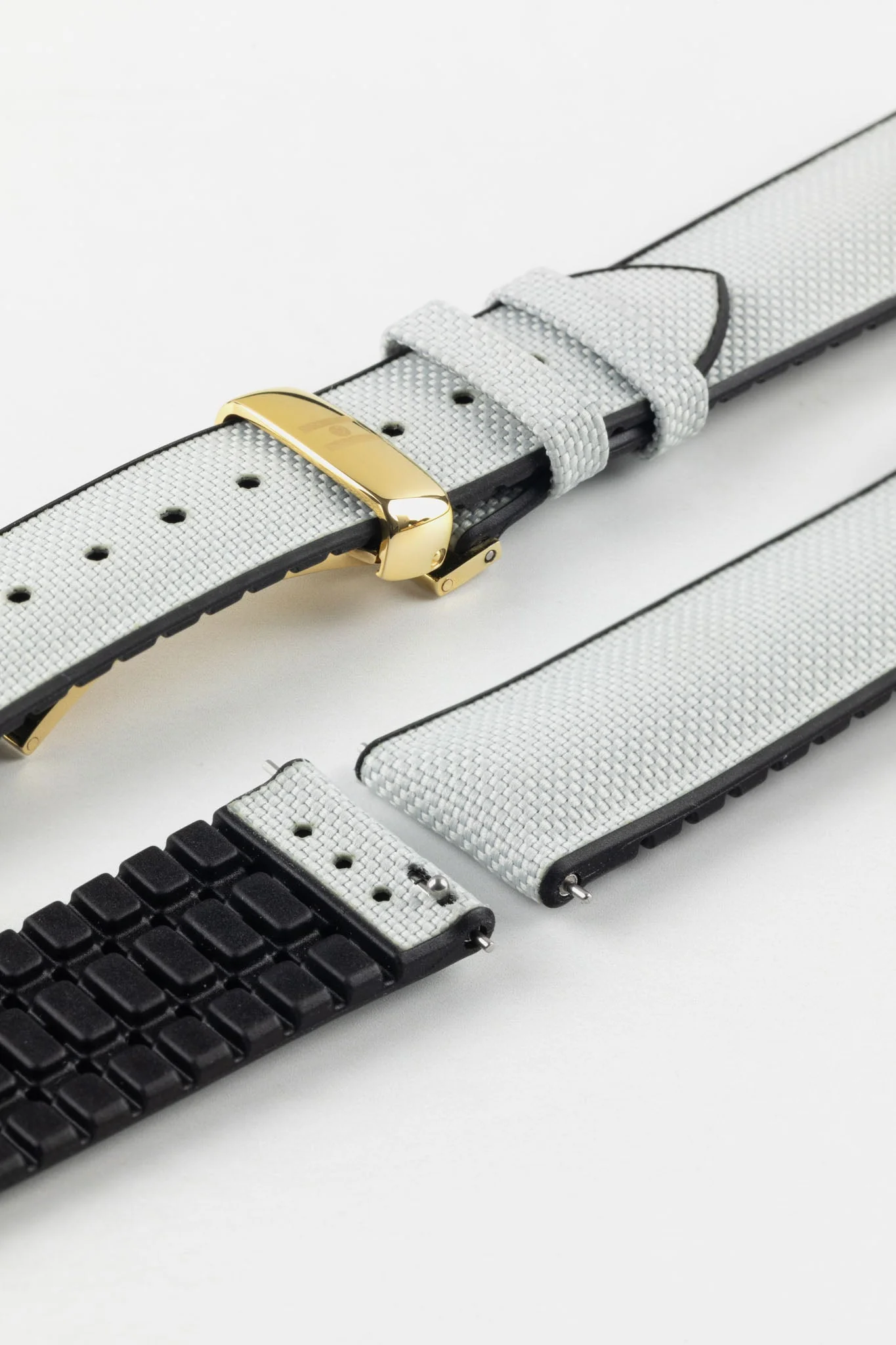 Hirsch ARNE Sailcloth Effect Performance Watch Strap - GREY - Image 10