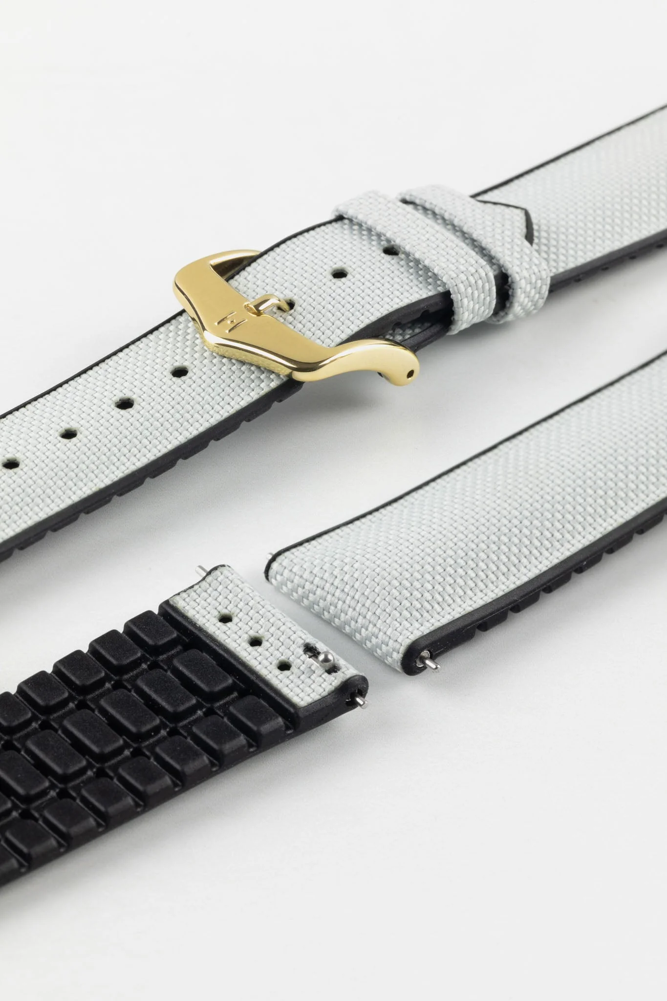 Hirsch ARNE Sailcloth Effect Performance Watch Strap - GREY - Image 6