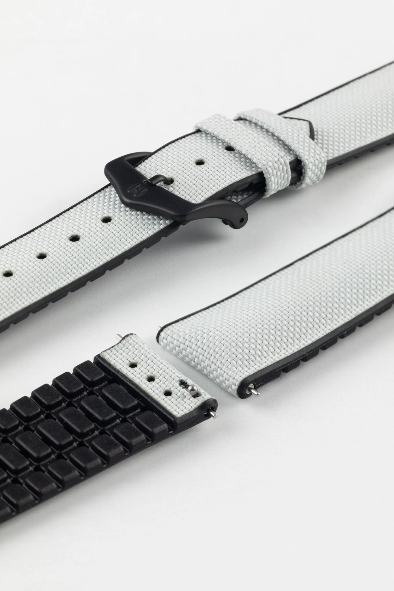 Hirsch ARNE Sailcloth Effect Performance Watch Strap - GREY - Image 8