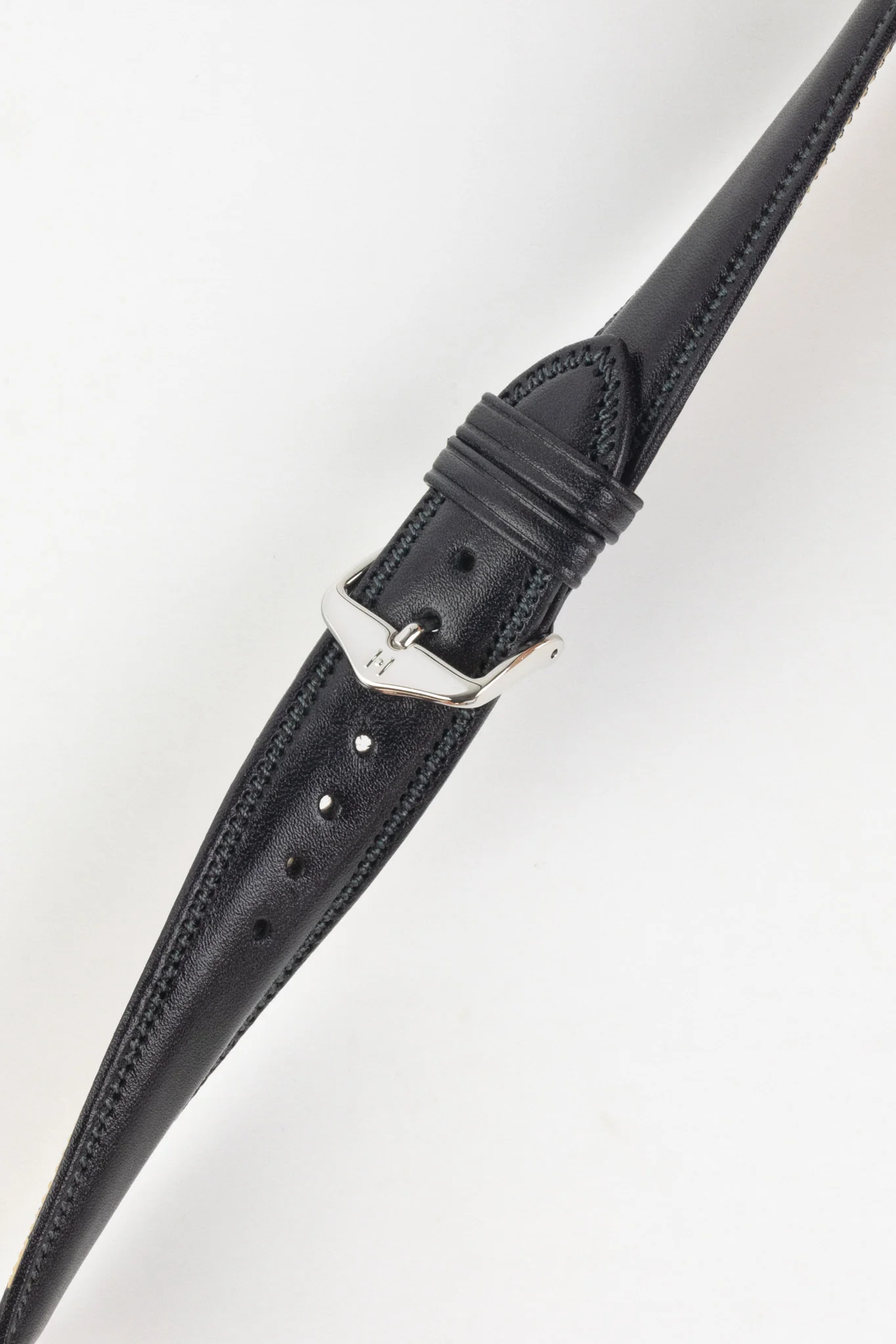 Hirsch ASCOT English Leather Watch Strap in BLACK - Image 5
