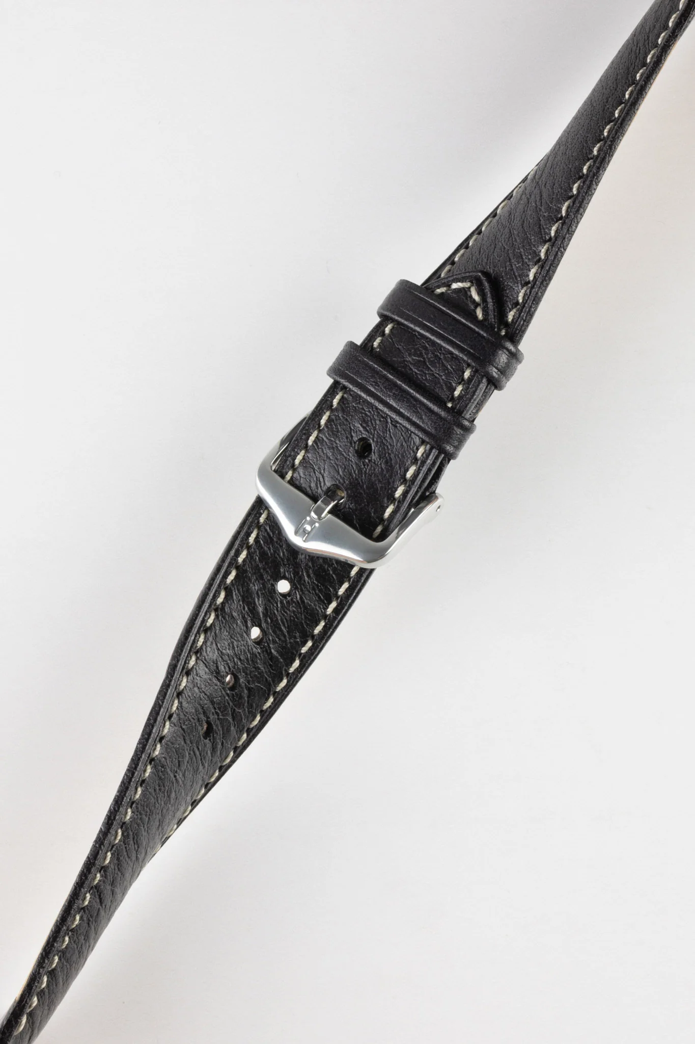 Hirsch BOSTON Quick-Release Buffalo Calfskin Leather Watch Strap in BLACK - Image 5