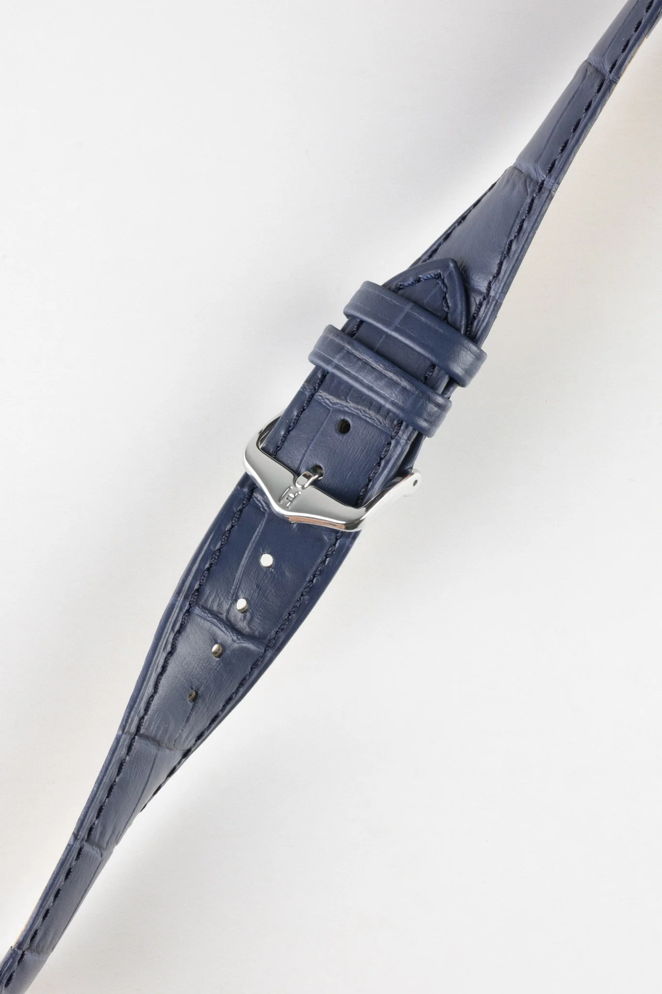 Hirsch DUKE Quick-Release Alligator Embossed Leather Watch Strap in BLUE - Image 5