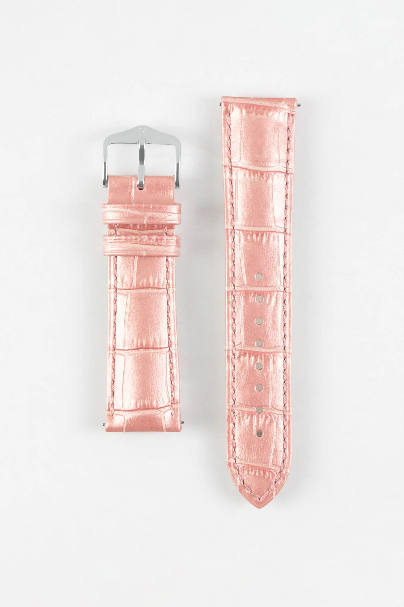 Hirsch DUKE METALLIC Limited Production Watchstrap in Rose