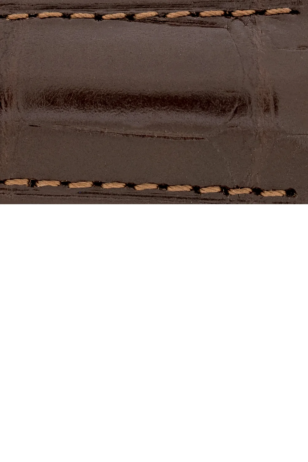 Hirsch EARL Genuine Alligator Watch Strap in DARK BROWN - Image 2