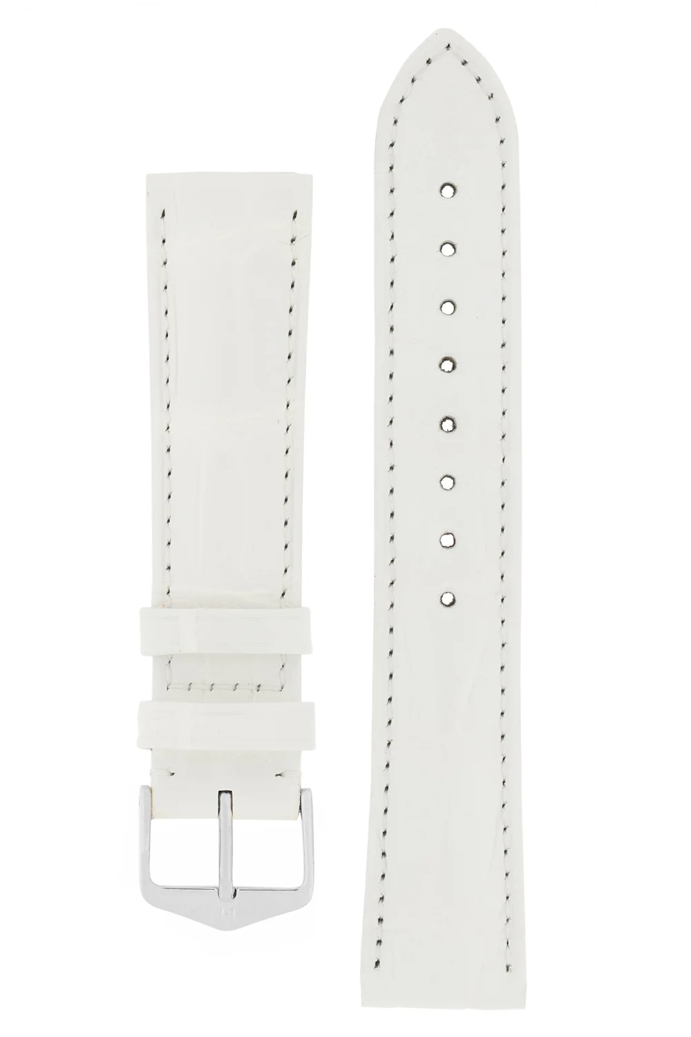 Hirsch EARL Genuine Alligator Watch Strap in WHITE - Image 5