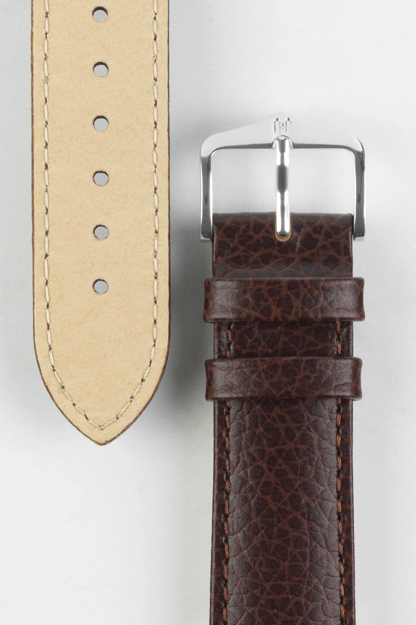 Hirsch KANSAS Buffalo Embossed Calf Leather in BROWN - Image 3