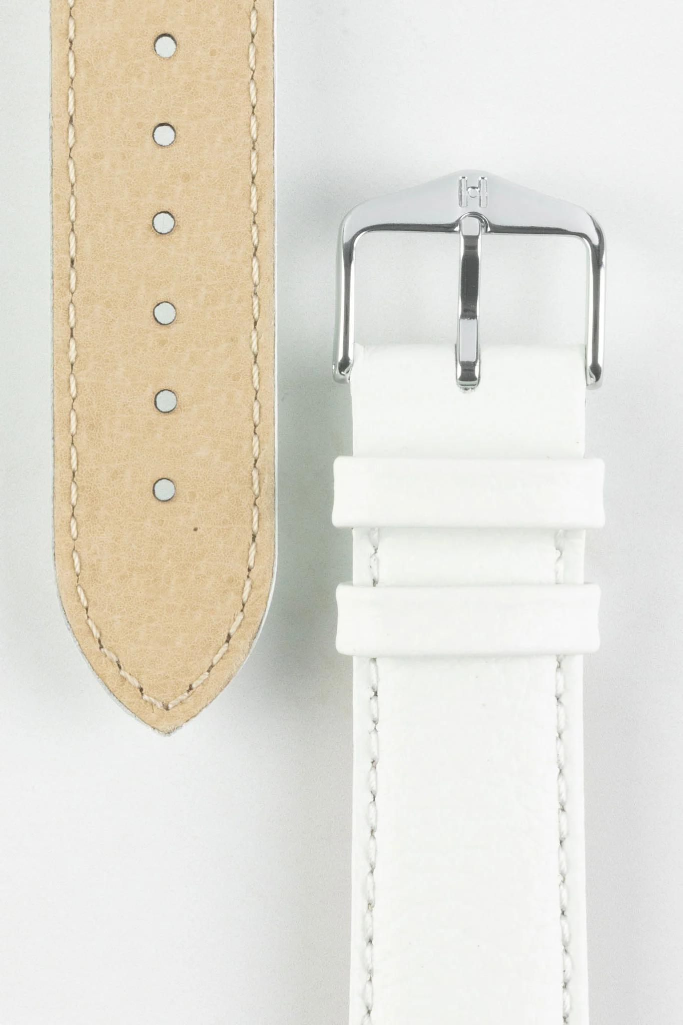 Hirsch KANSAS Buffalo Embossed Calf Leather in WHITE - Image 3