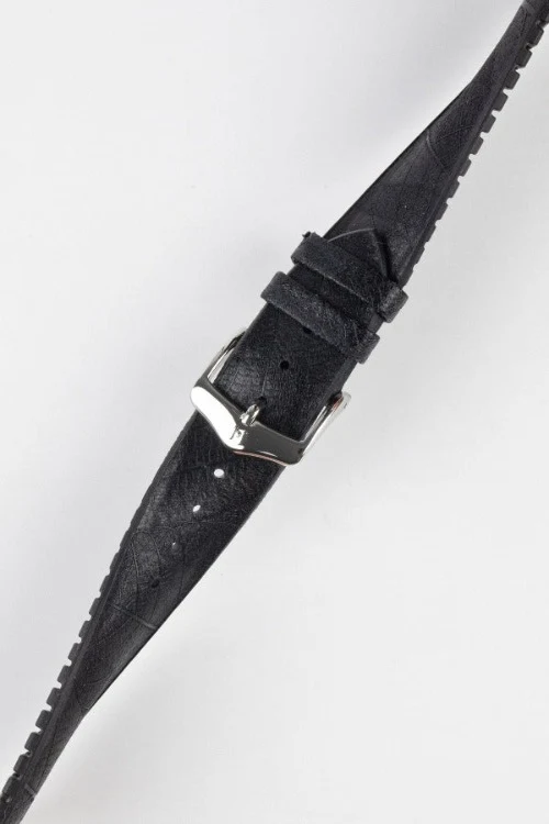 Hirsch LEAF Vegan Performance Rubber Watch Strap in BLACK - Image 5