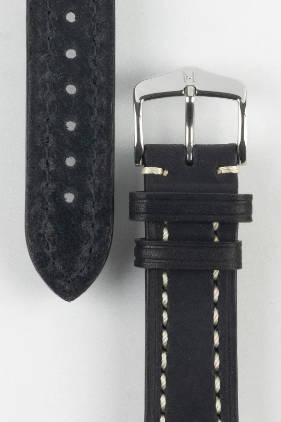 Hirsch LIBERTY Leather Watch Strap in BLACK - Image 3