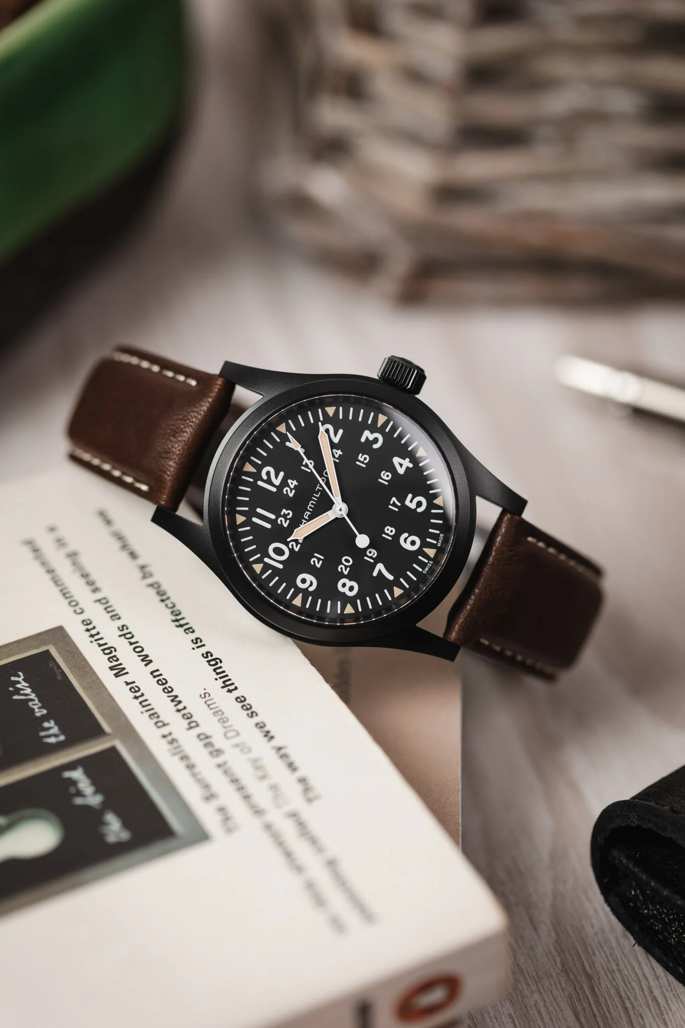 Hirsch MARINER Water-Resistant Leather Watch Strap in BROWN - Image 4