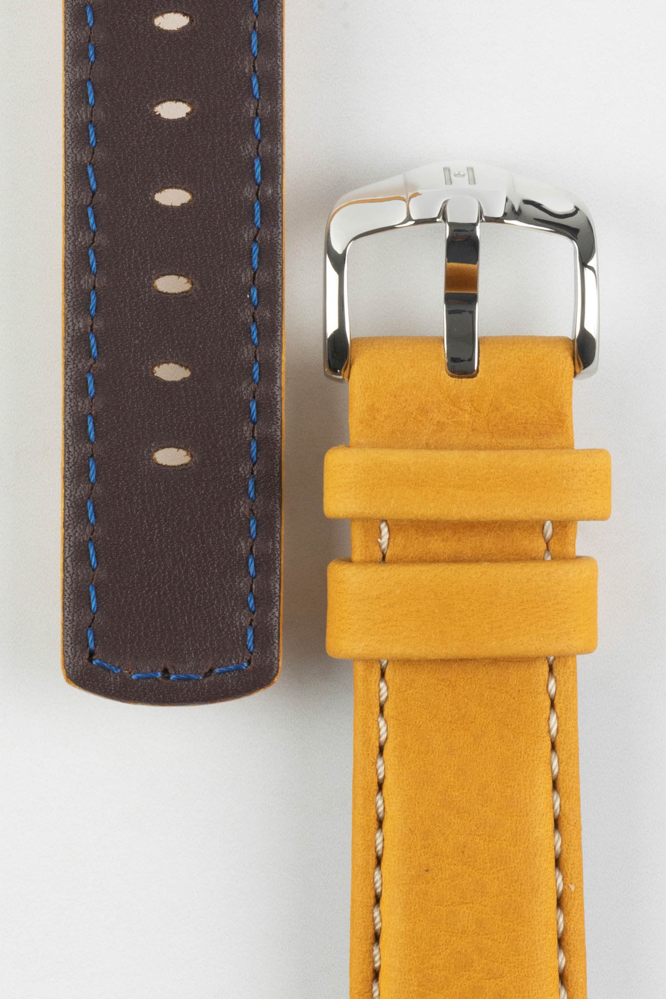 Hirsch MARINER Water-Resistant Leather Watch Strap in GOLD BROWN - Image 3
