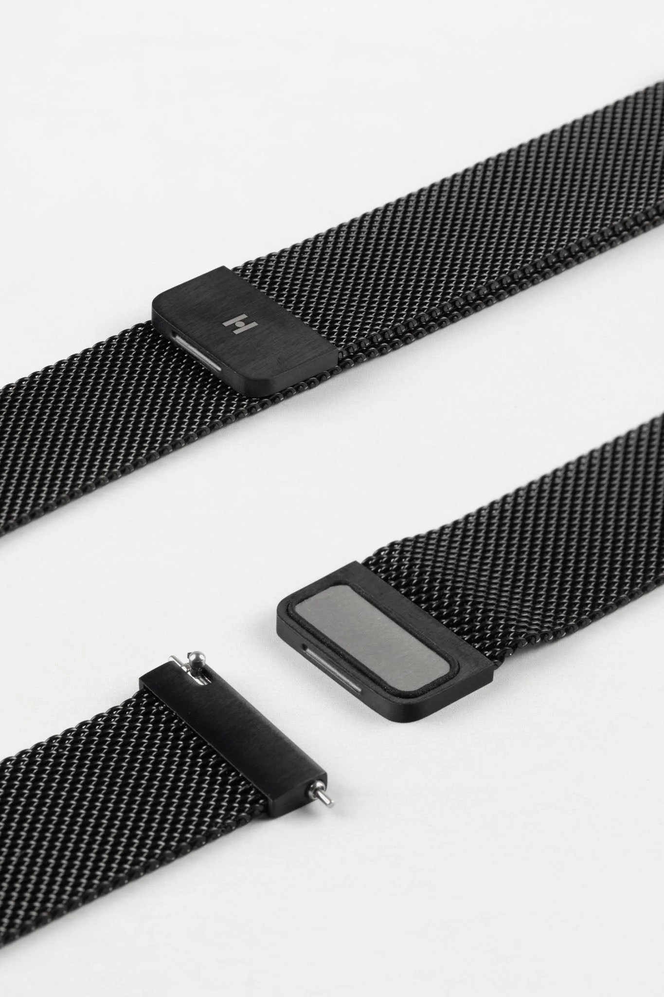 Hirsch MILANAISE Mesh Watch Band in BLACK - Image 7
