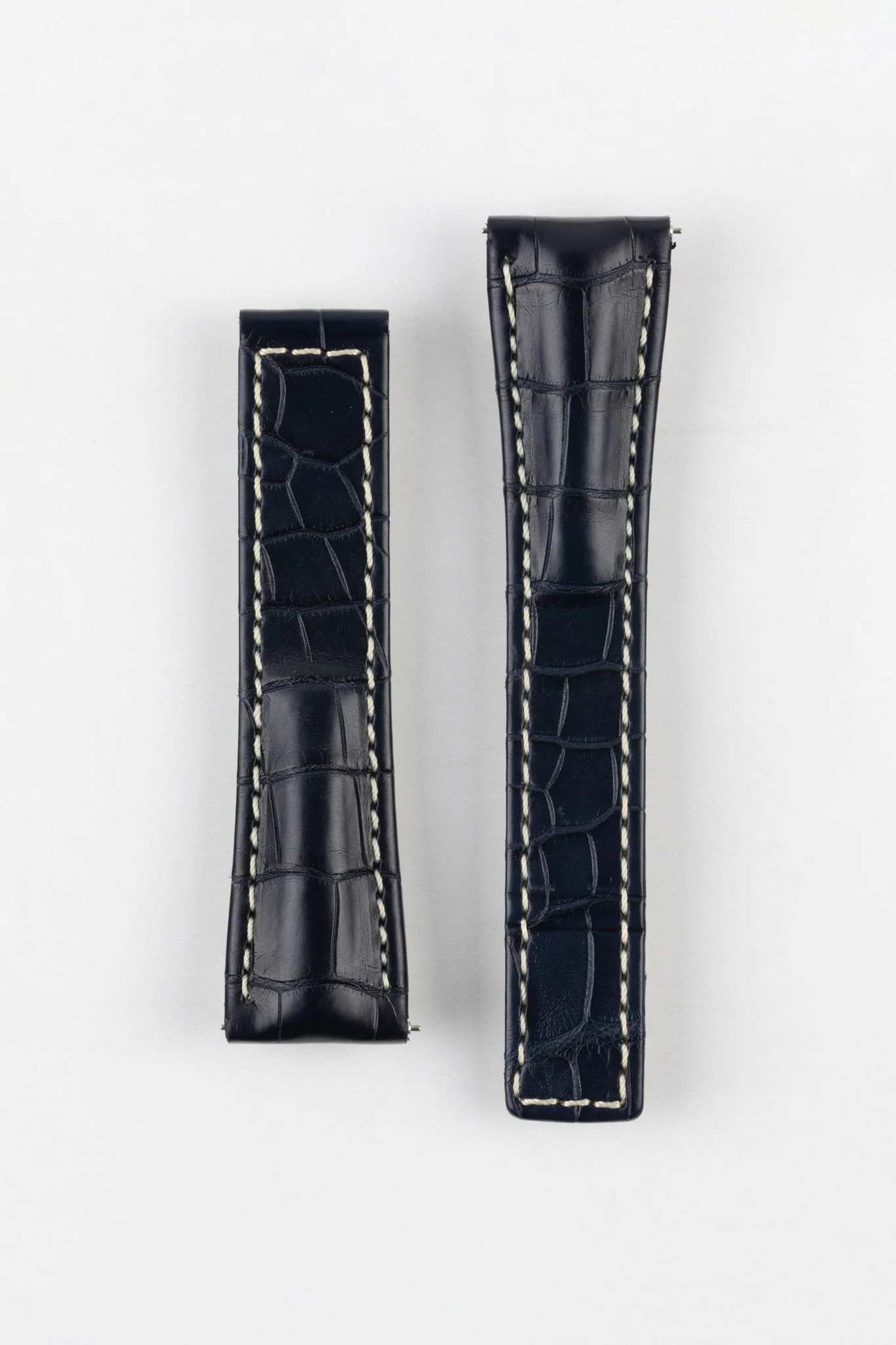 Hirsch NAVIGATOR Alligator Deployment Watch Strap in BLUE