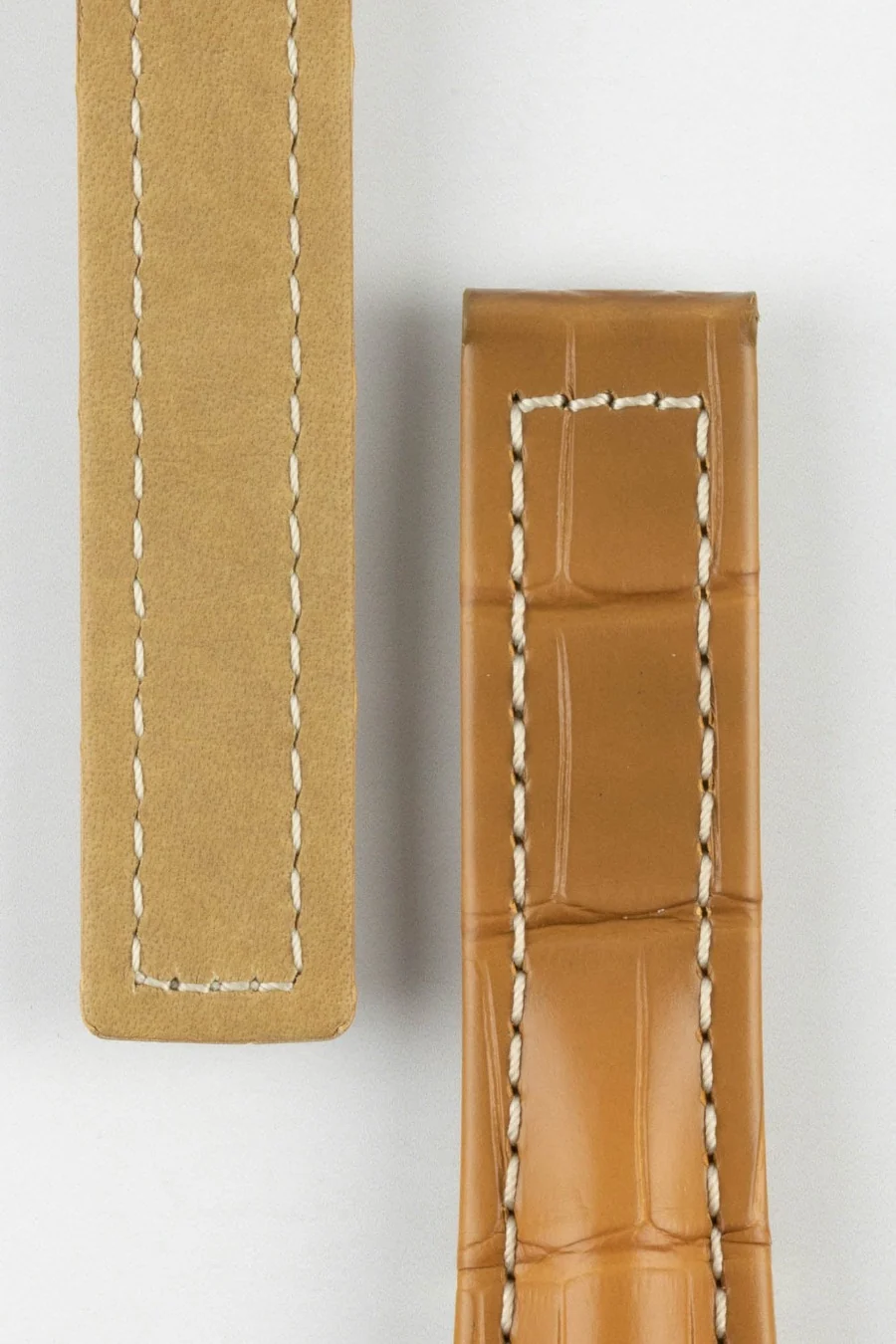 Hirsch NAVIGATOR Alligator Deployment Watch Strap in HONEY - Image 3