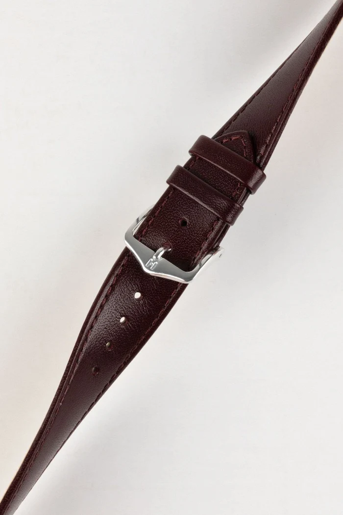 Hirsch OSIRIS Calf Leather Watch Strap in BURGUNDY - Image 5