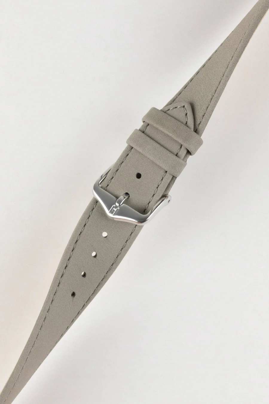 Hirsch OSIRIS Calf Leather with Nubuck Effect Watch Strap in GREY - Image 5