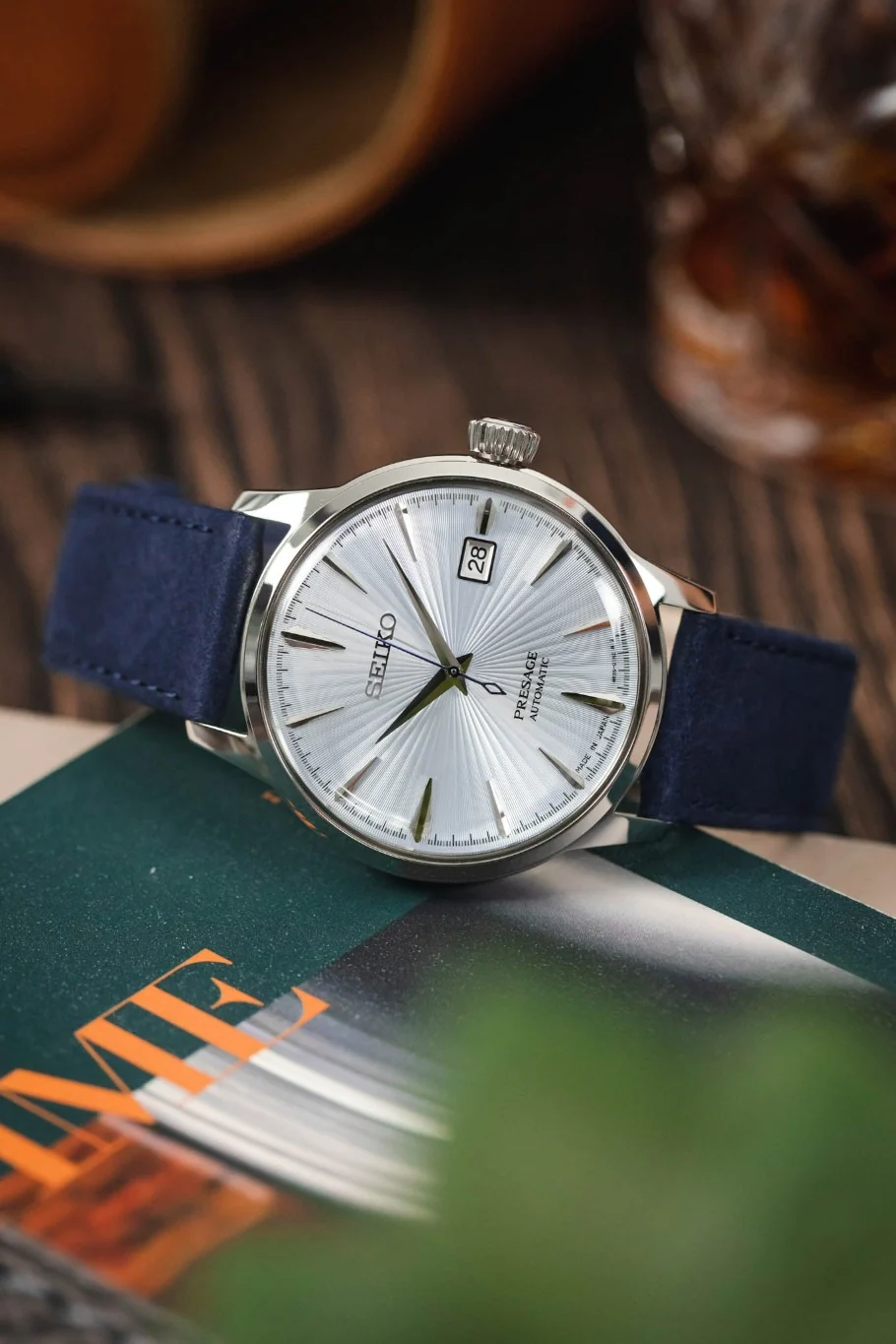 Hirsch OSIRIS Limited Edition Calf Leather with Nubuck Effect Watch Strap in DARK BLUE - Image 4