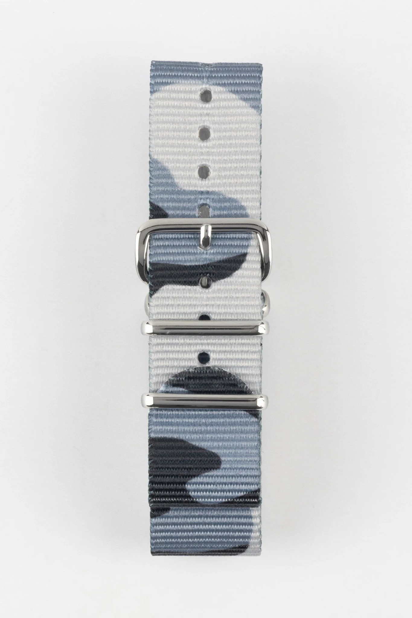 Hirsch RUSH Nylon One-Piece Watch Strap in GREY CAMOUFLAGE - Image 7