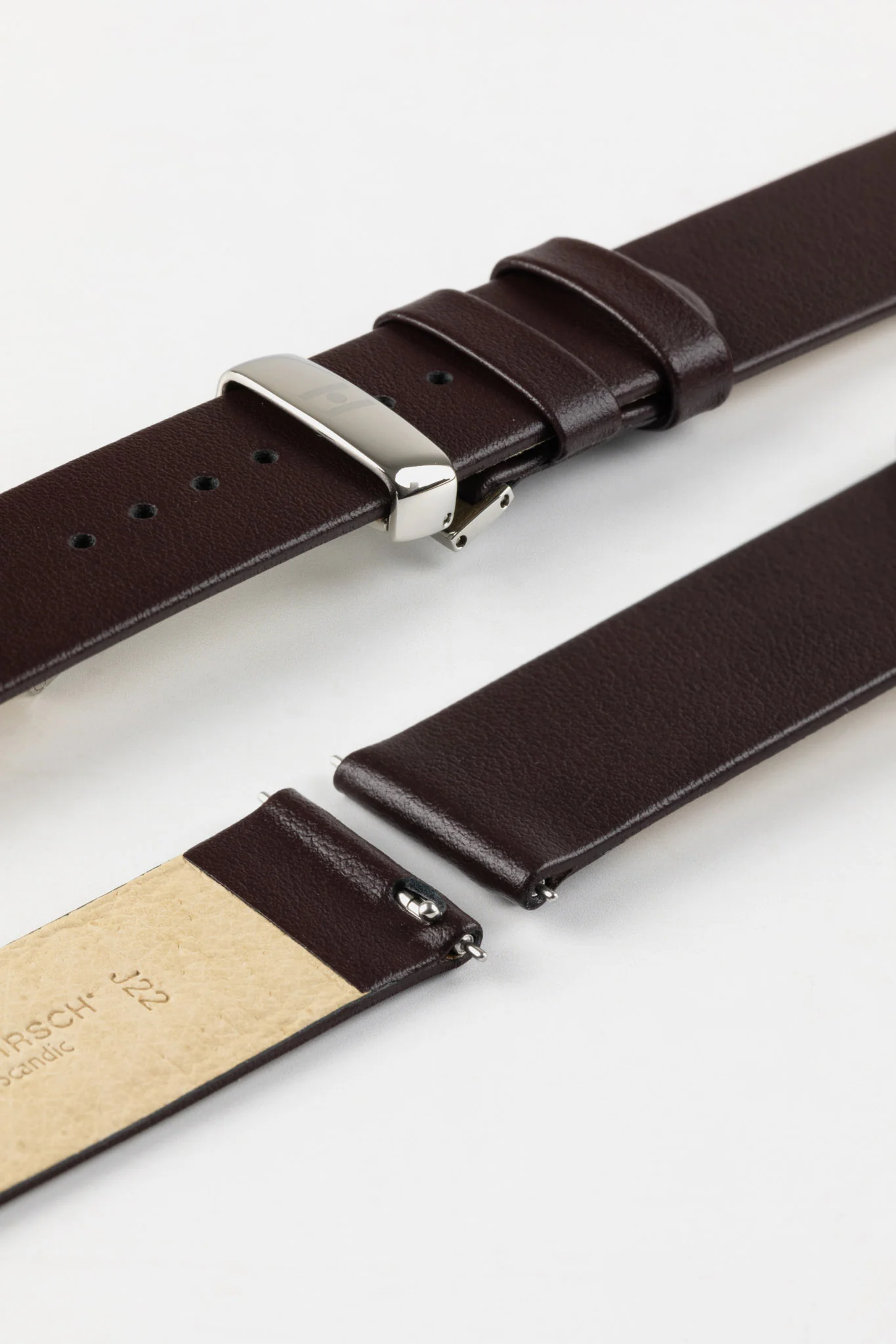 Hirsch SCANDIC Calf Leather Watch Strap in BROWN - Image 9