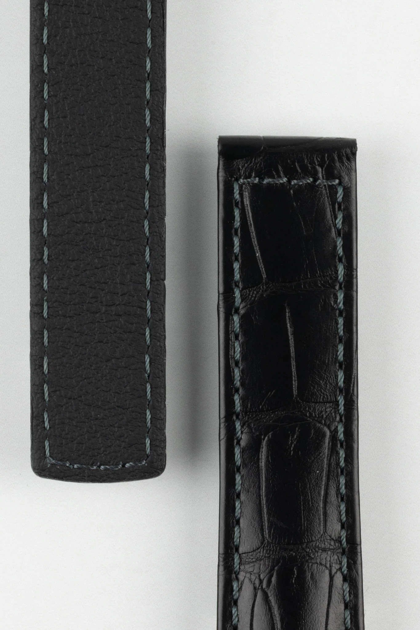 Hirsch SPEED Alligator Deployment Watch Strap in BLACK - Image 3