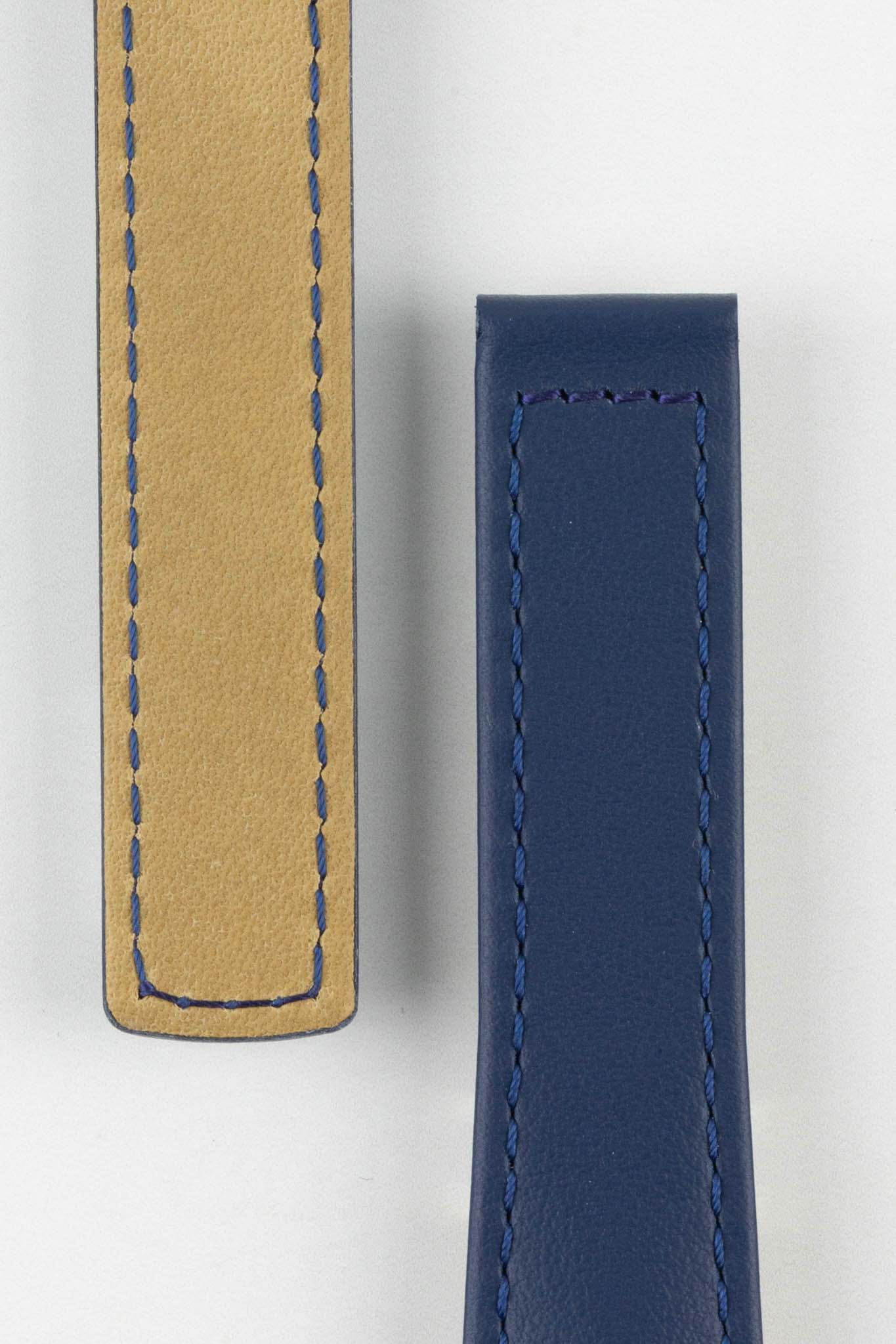 Hirsch SPEED Calfskin Deployment Watch Strap in BLUE - Image 3