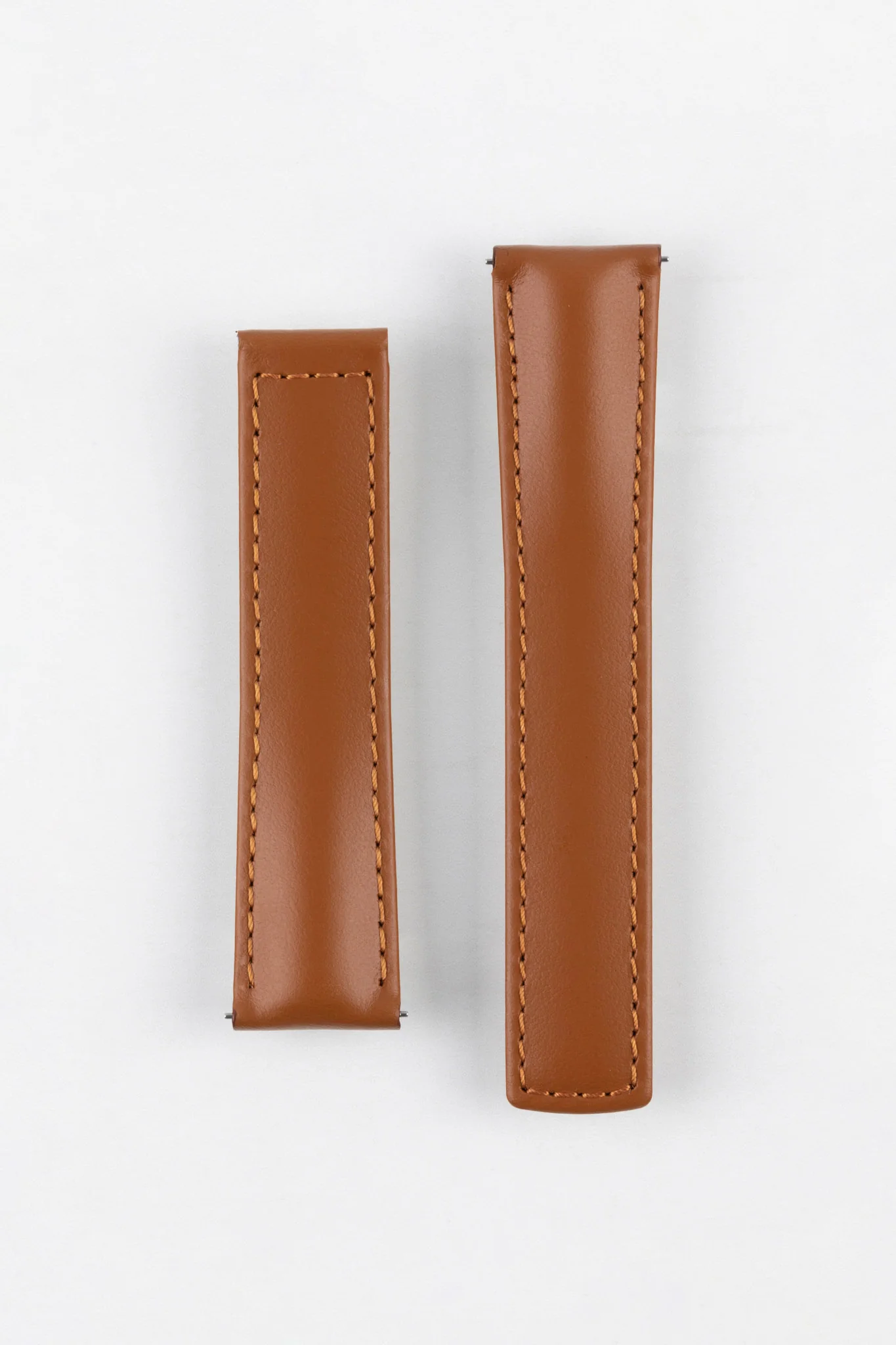 Hirsch SPEED Calfskin Deployment Watch Strap in GOLD BROWN