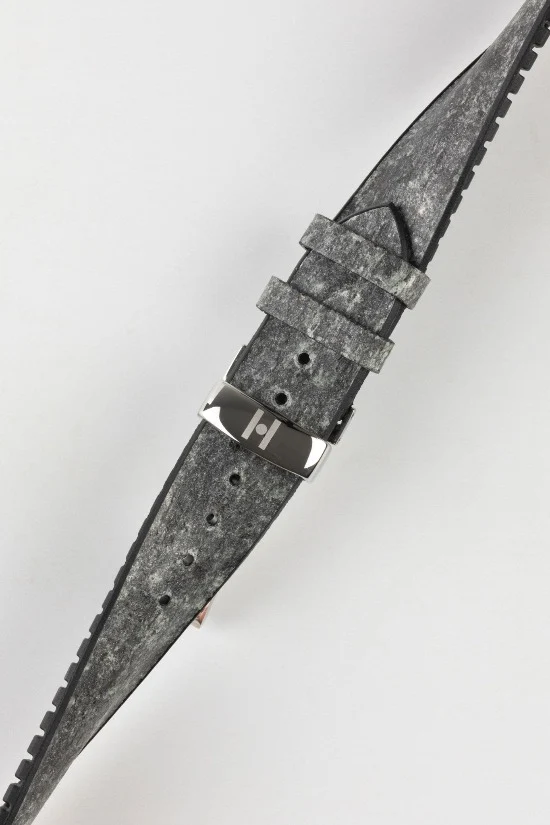 Hirsch STONE Split Shale Rock Effect Performance Watch Strap in Grey/Black - Image 5