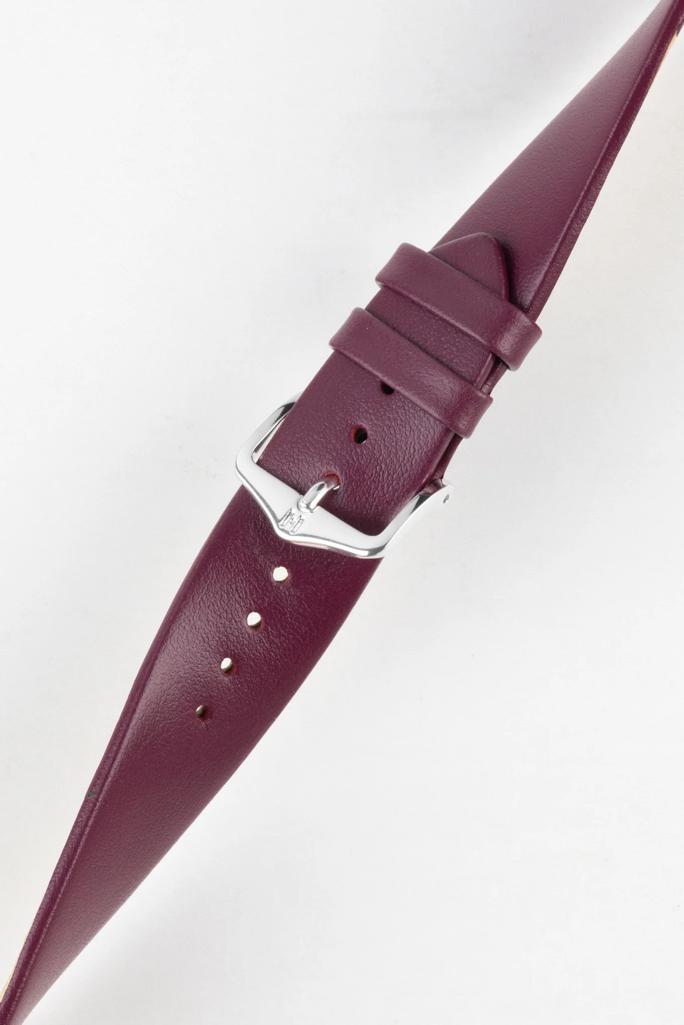Hirsch TORONTO Quick-Release Fine-Grained Leather Watch Strap in BERRY - Image 5