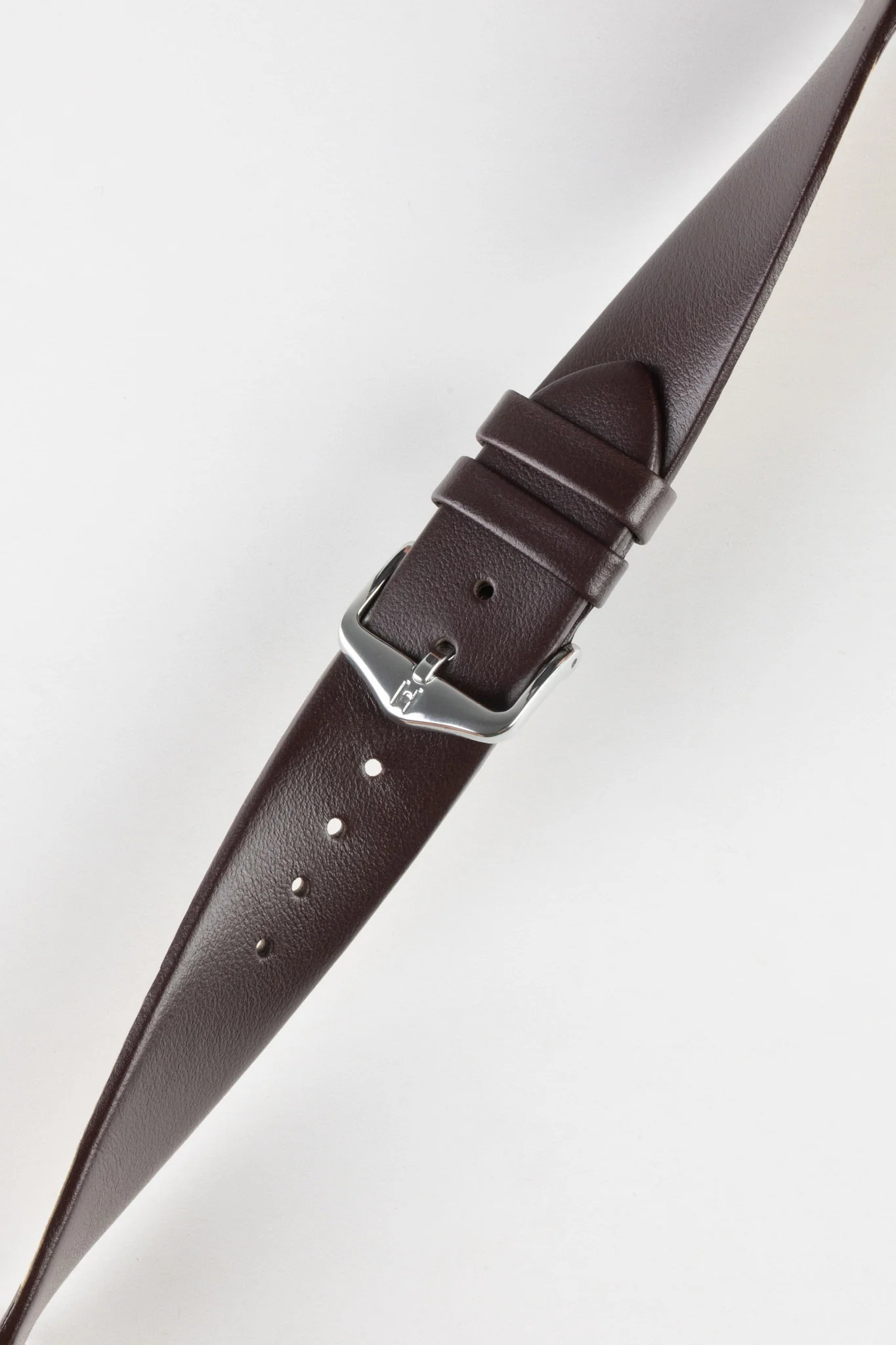 Hirsch TORONTO Fine-Grained Open-Ended Leather Watch Strap in BROWN - Image 3