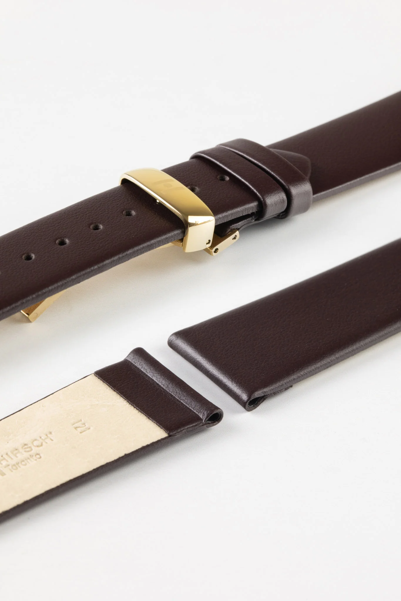 Hirsch TORONTO NQR Brown Watch strap - Calfskin Leather - Image 10