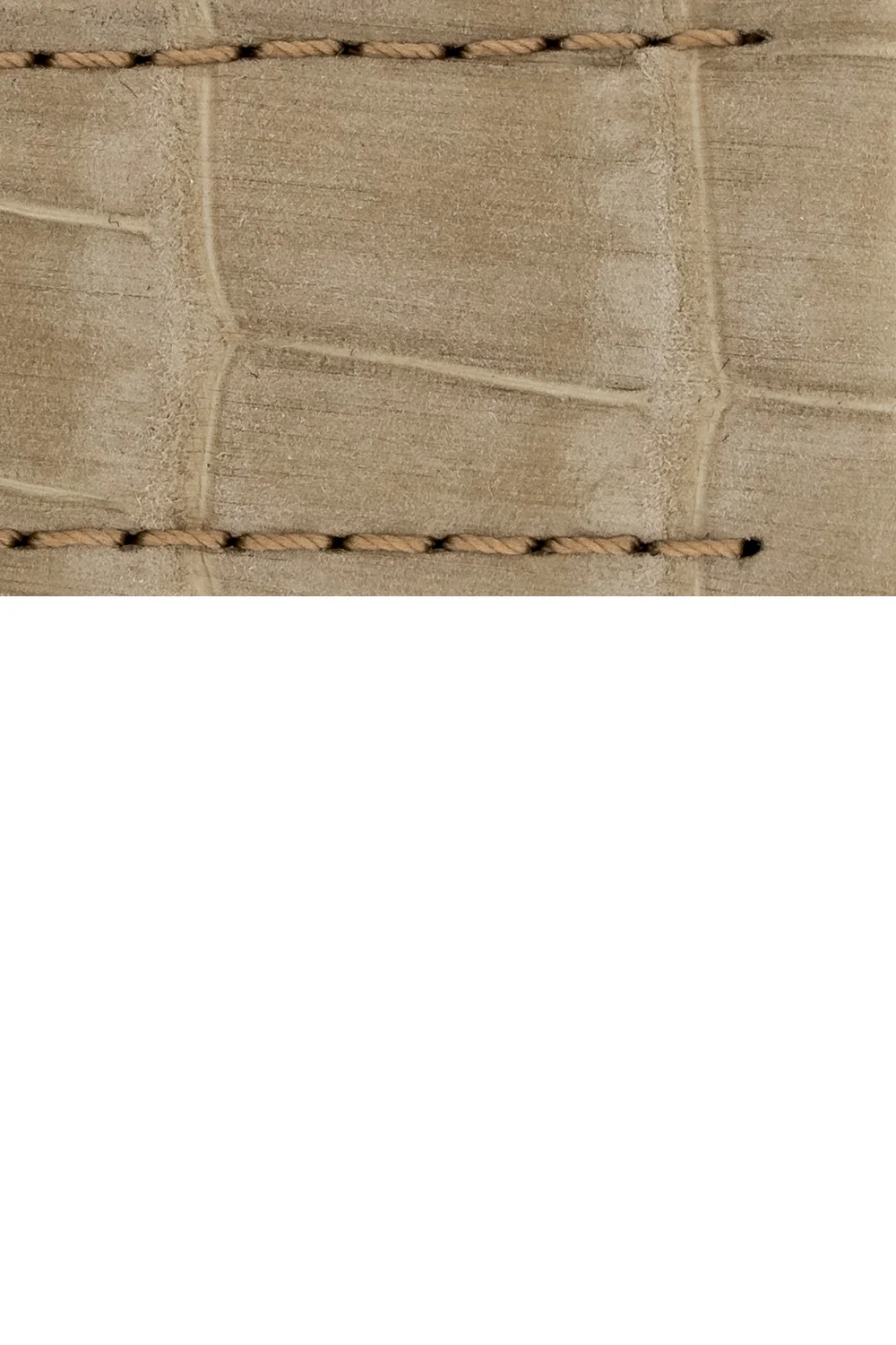 Hirsch TRITONE Nubuck Alligator Leather Watch Strap in BEIGE - Image 2